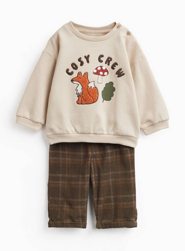 Cosy Crew Woodland Sweatshirt & Trousers Set 12-18 months